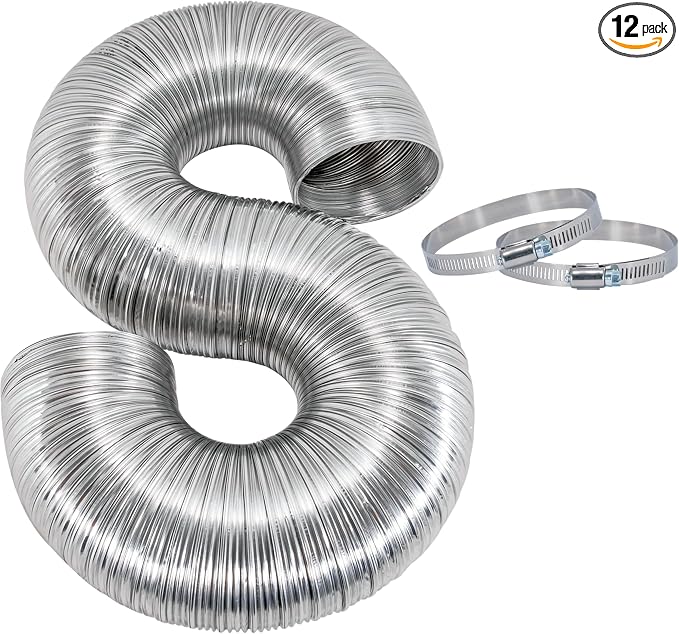 Eastman 8 Foot ArmorFlex Dryer Vent, Flexible Aluminum Duct by Eastman