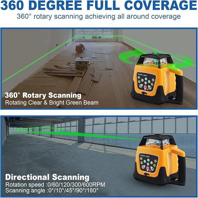 IP54 Green Beam 360° Rotary Laser Level - Image 4
