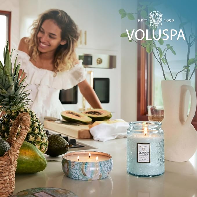 Voluspa California Summers Large Scented Candle Jar, 18 Oz, 100 Hr Burn | - Image 6
