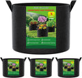 5 Gallon Grow Bags 4 Pack – 300G Non-Woven Thickened Fabric Plant Pots by FEEDGARDEN