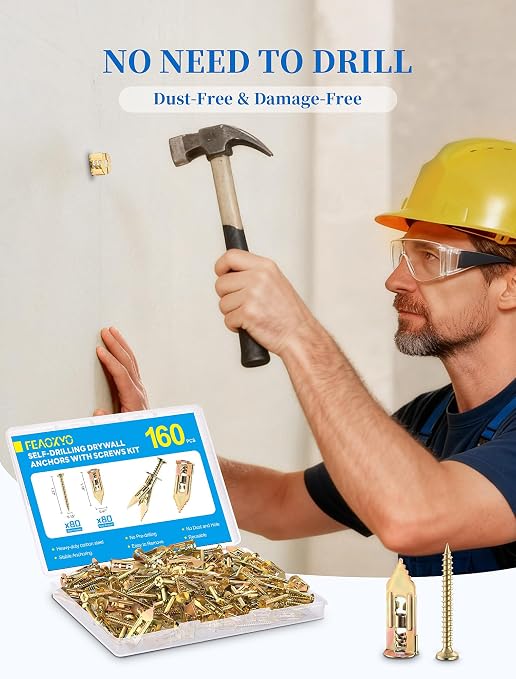 160 PCS Self Drilling Drywall Anchors - Image 4