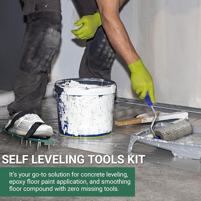 9-inch Spiked Roller for Self Leveling, Epoxy Shoes Spikes, Self Leveling Tool - Image 5