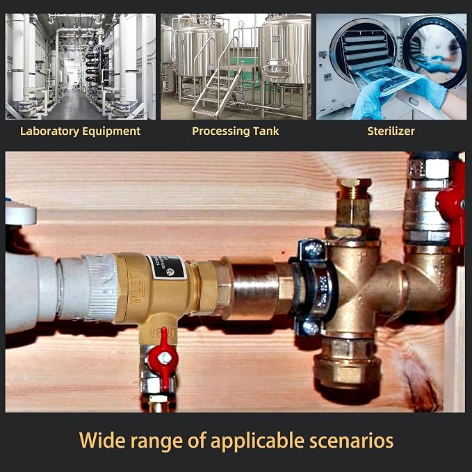 1/2 Inch M3 Backflow Preventer Brass Dual Check Valve | - Image 5