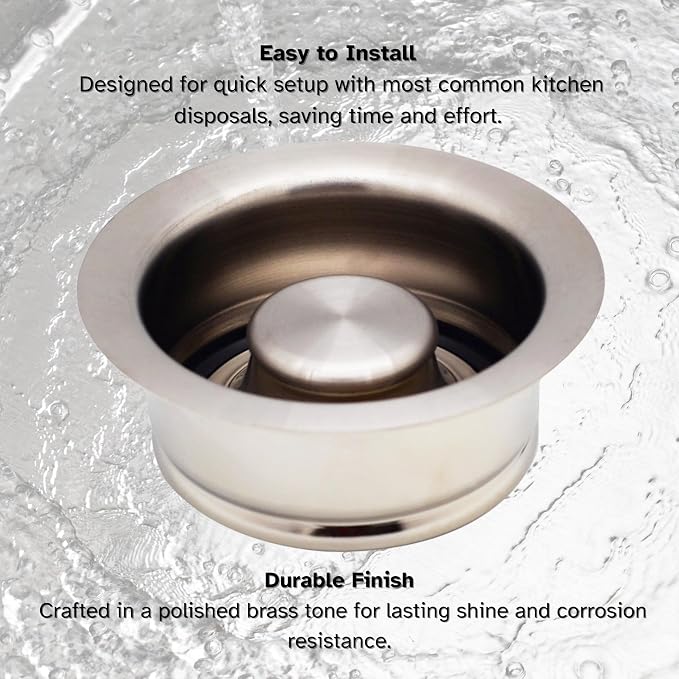 Westbrass A2089-07 4-1/4" Kitchen Sink Waste Disposal Drain Flange and Stopper - Image 7