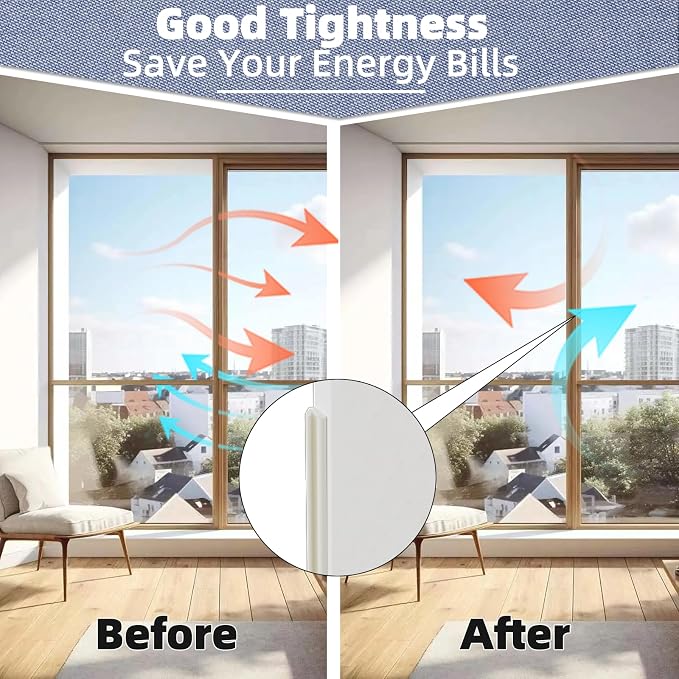 V Shape Door Weather Stripping for Small Gaps, Foam Seal Tape 19.7FT | Black - Image 7