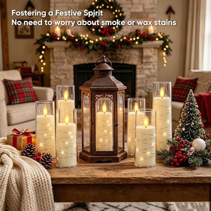 Raycare 18 Pcs Flameless Battery Operated Pillar Candles - Image 5
