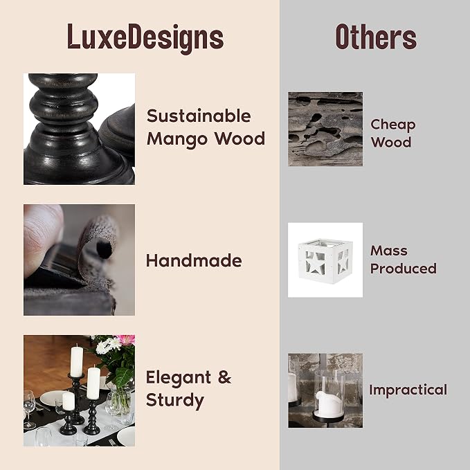 Large Candle Holders for Pillar Candles - Image 2