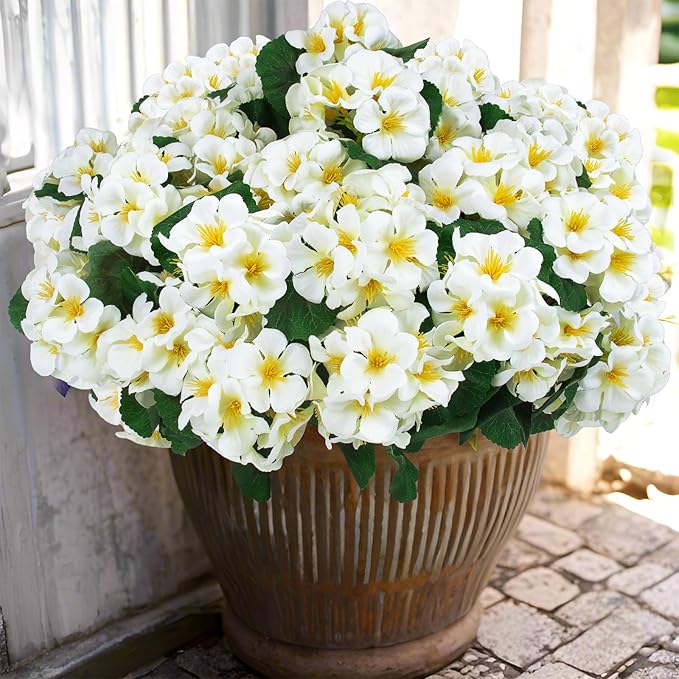 Hananona 6 Pcs Artificial Geranium Flowers by HANANONA