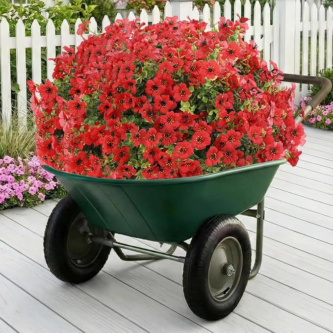 13 Bundles Artificial Flowers for Outdoors Summer Decoration | Silk Realistic - Image 3