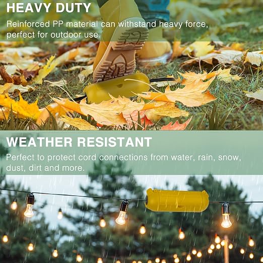 3 Pack Outdoor Extension Cord Waterproof Cover, - Image 7