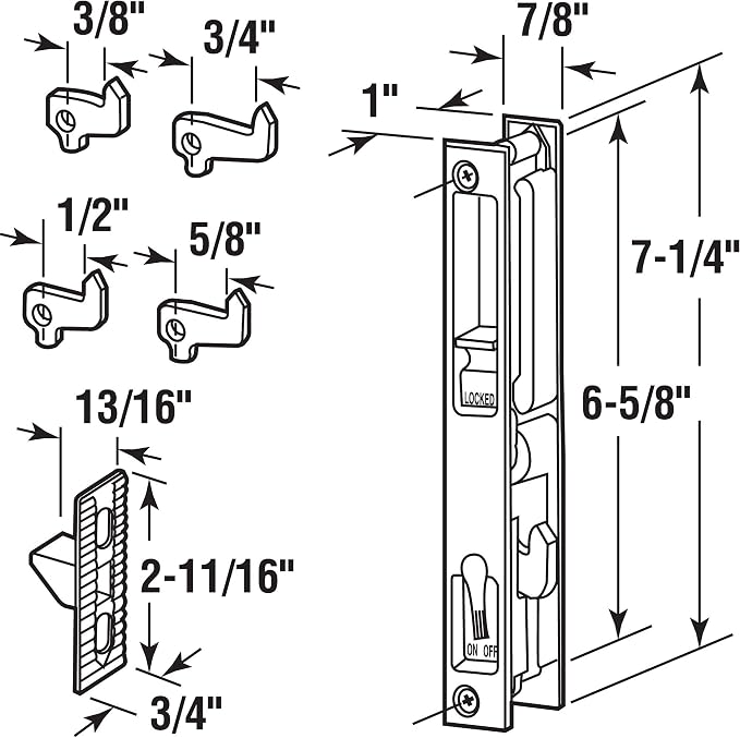 Prime-Line MP1043 Sliding Door Flush Handle Set - Image 2