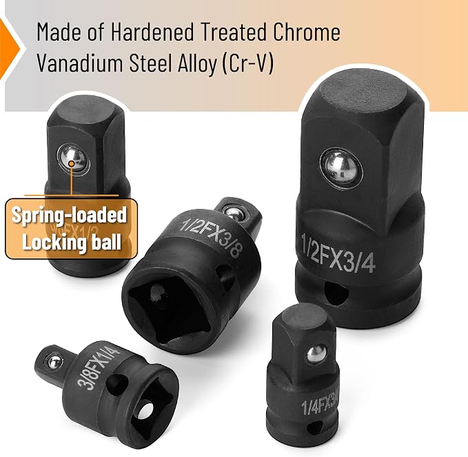 Bates- Impact Socket Adapter and Reducer Set, 3/4" Drive Impact Socket Adapter - Image 3