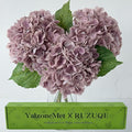 YalzoneMet 3 Pcs Vintage Mauve Hydrangea Artificial Flowers Gray Purple 21'' by YalzoneMet