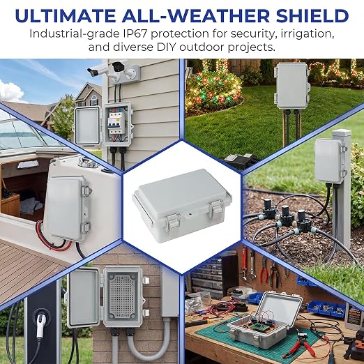 Electrical Junction Box, IP67 Waterproof Outdoor Box ABS Plastic Enclosure - Image 4