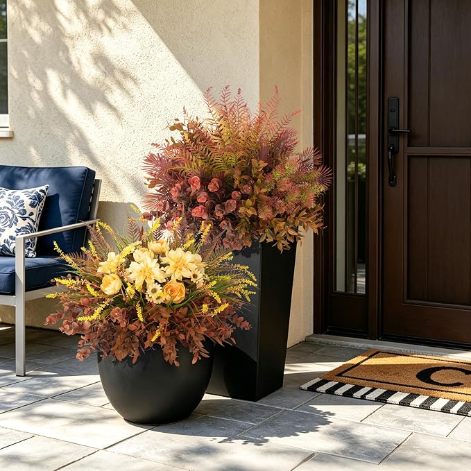 Hrobek 9 Bundles Fall Outdoor Faux Fake Plants UV Resistant | Realistic - Image 7