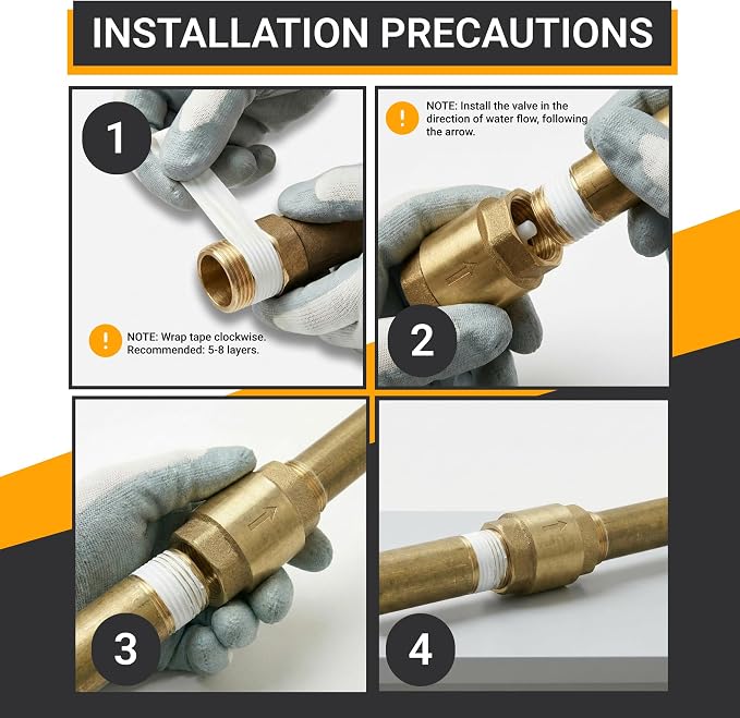 One Way Check Valve 1/2" Female Backflow Preventer, Check Valve - Image 5