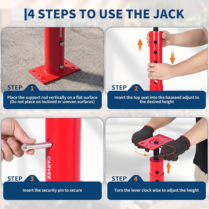 53"-93"Jack Post Adjustable House Jacks - Image 6