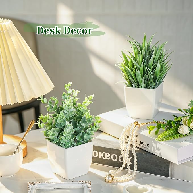 Der Rose 2 Pack Fake Plants Small Plants - Image 3