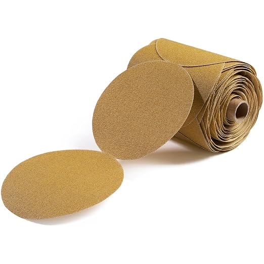 100 PCS 6 Inch Gold PSA Sanding Discs 60 Grit Self Adhesive Sticky-Back by Shawya