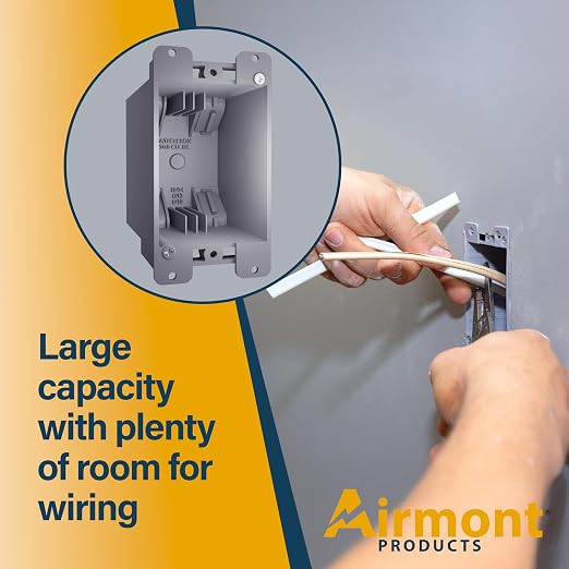 Airmont Products 20 Cu in Deep Old Work Electrical Box, 1-Gang Non-Metallic PVC - Image 8