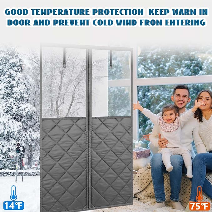 Cinnvoice 62x38 Inch Window Insulation Kit, Zipper Thermal Cover 3x5 ft | - Image 3