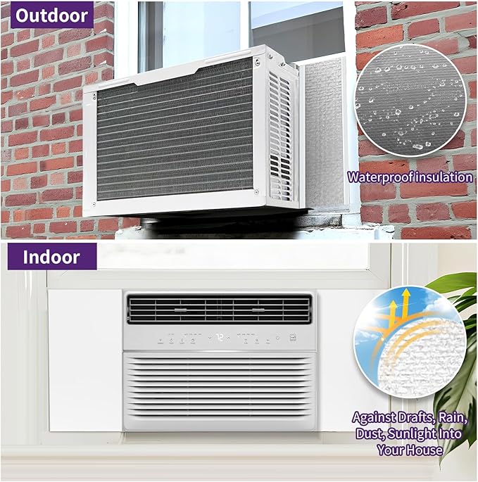 Window Air Conditioner Insulated Foam Panels, Air Conditioner Window Seal Kit - Image 6