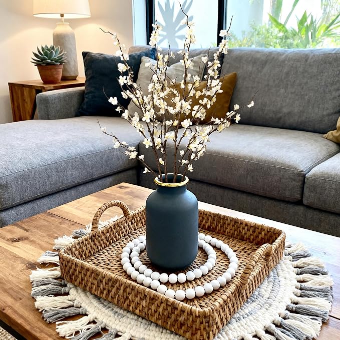 Ammyoo 4Pcs Cherry Blossom Branches Artificial Flowers - Image 7