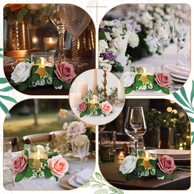 Yunlly 12 Pcs Rose Candle Rings - Image 7