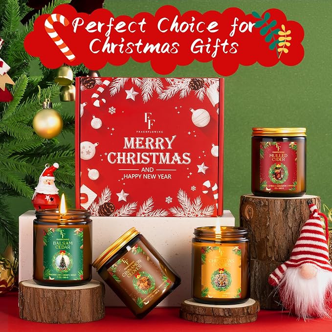 Christmas Candles Set, Scented Candles - Image 2