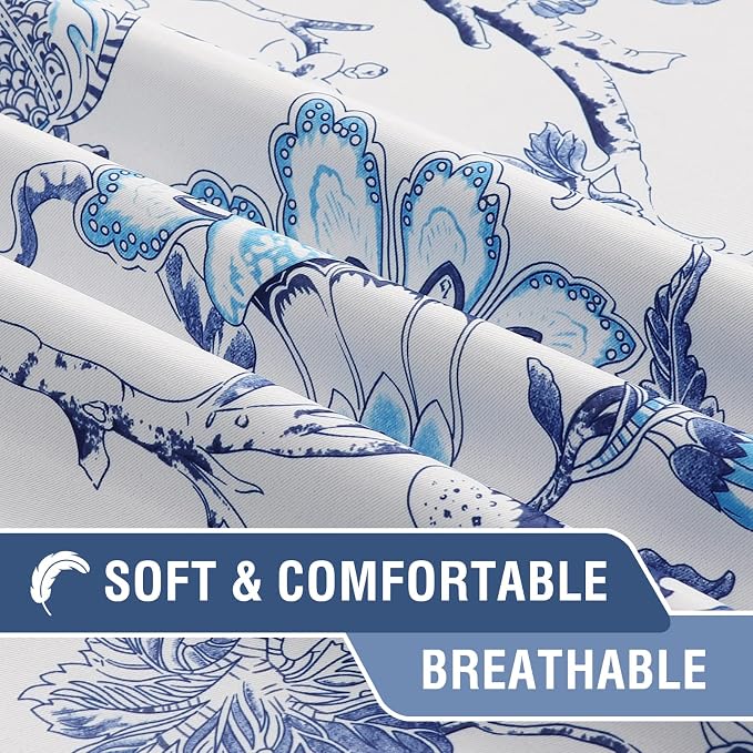 H.VERSAILTEX Blackout Curtains 96 Inch Length 2 Panels Set Floral Print Curtain - Image 5