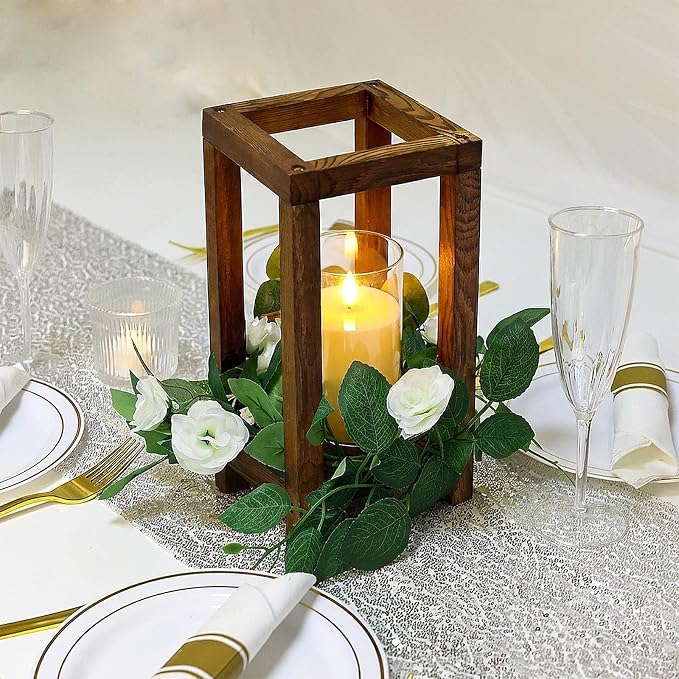 18 Pcs Wooden Lanterns - Image 4