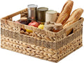 StorageWorks Jumbo Rectangular Wicker Basket, Water Hyacinth and Seagrass by StorageWorks