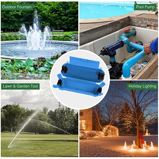 3 Pack Outdoor Extension Cord Waterproof Cover, - Image 8