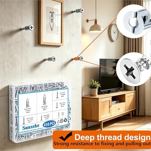 410PCS Self Drilling Drywall Anchors - Image 4