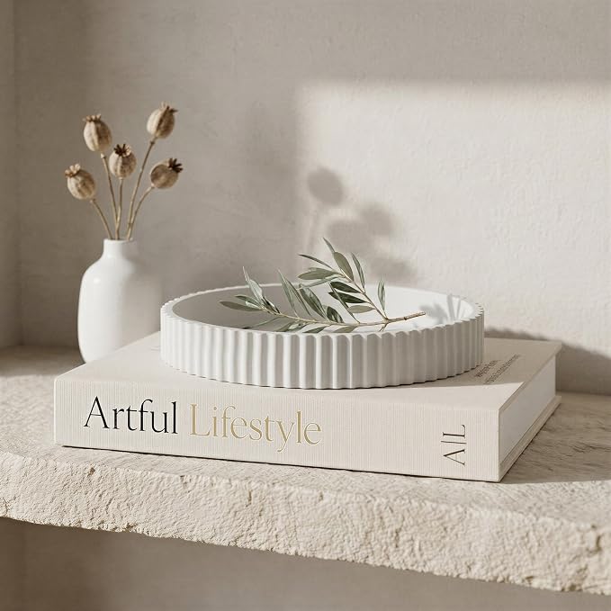Decorative Concrete Tray & Book Decor Set - Image 9