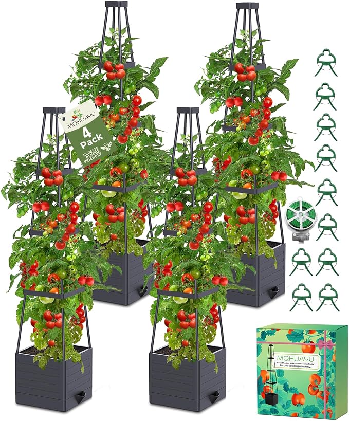 4 Pack Raised Garden Bed Planter Box by MQHUAYU