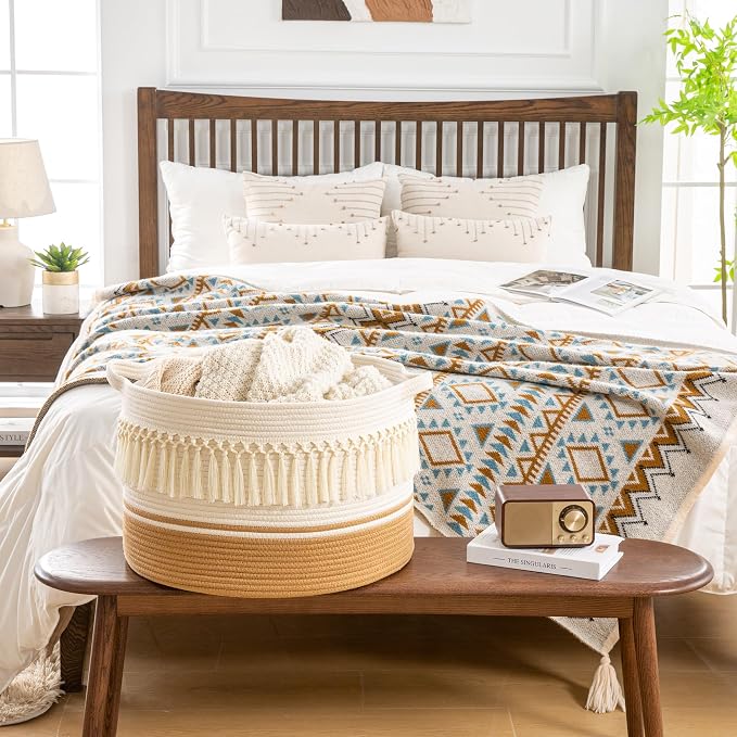 KAKAMAY Large Blanket Basket - Image 7
