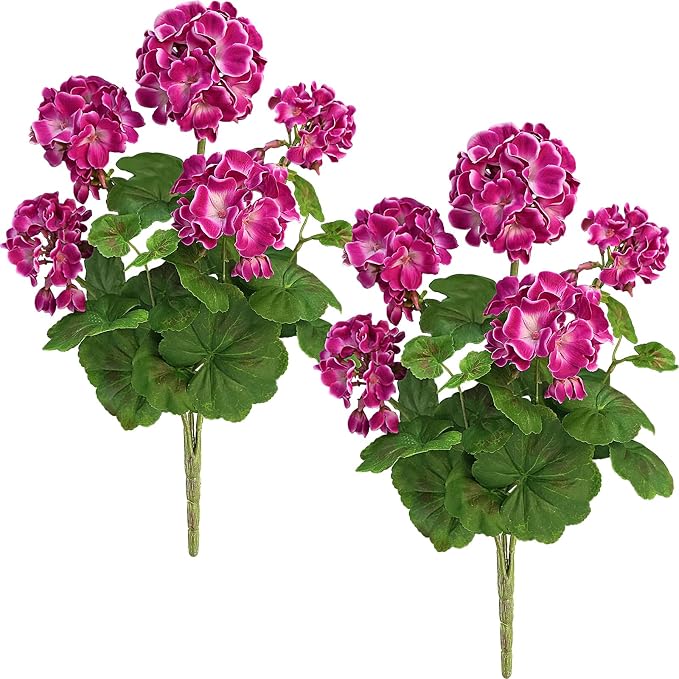 FOREST PRINCE 18" Artificial Geraniums by ForestPrince