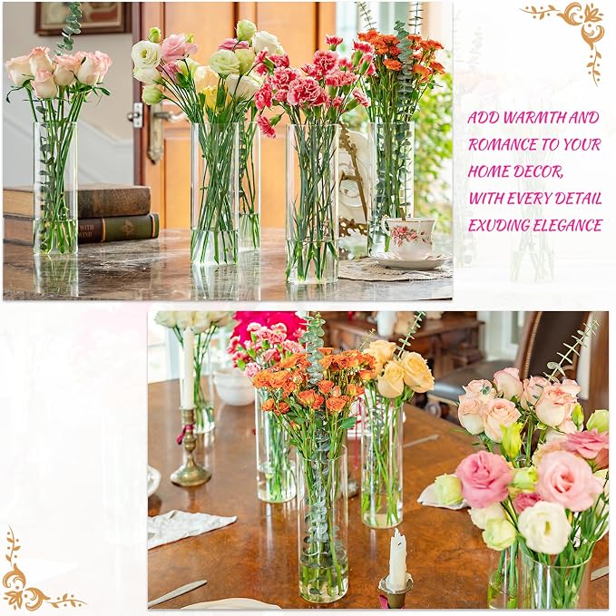 7pcs Glass Cylinder Vases for Centerpieces - Image 4