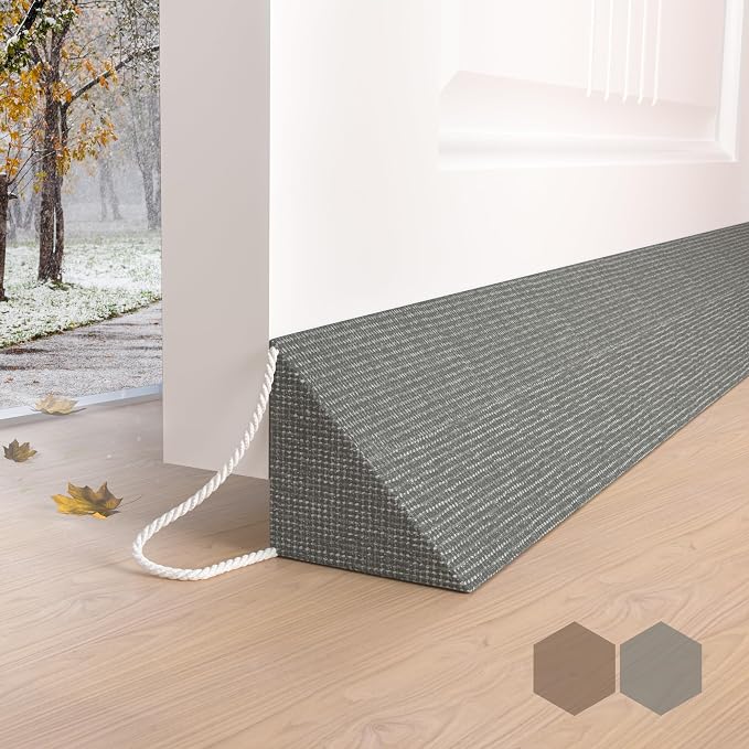 SYIPO Triangle Door Draft Stopper，35.4" New Weighted Under Door Draft Blocker by SYIPO