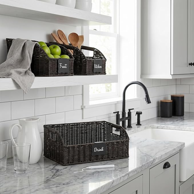 Pantry Organizers, Handwoven Large Wicker Baskets - Image 6