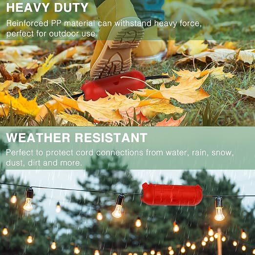 3 Pack Outdoor Extension Cord Waterproof Cover, - Image 7