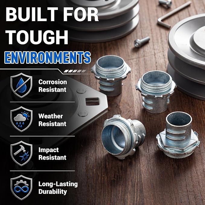 30 Pack 1-inch Flex Screw-in Connector, Screw-in Connector Conduit Fitting - Image 6