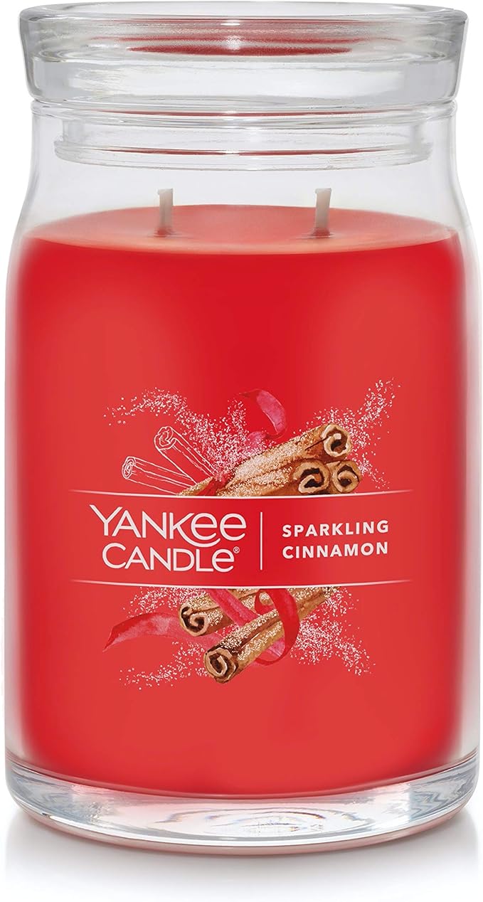 Yankee Candle Sparkling Cinnamon Scented Signature 20oz Large Jar 2-Wick Candle by Unknown