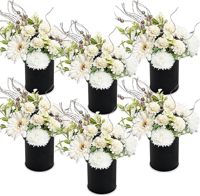 Ivory White & Rose Gold Flower Table Centerpieces, Baby Shower, Events by DIYDOFUN