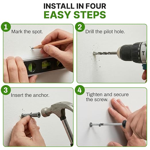 Drywall Anchors Kit, Includes 50 x Plastic wall anchors - Image 5