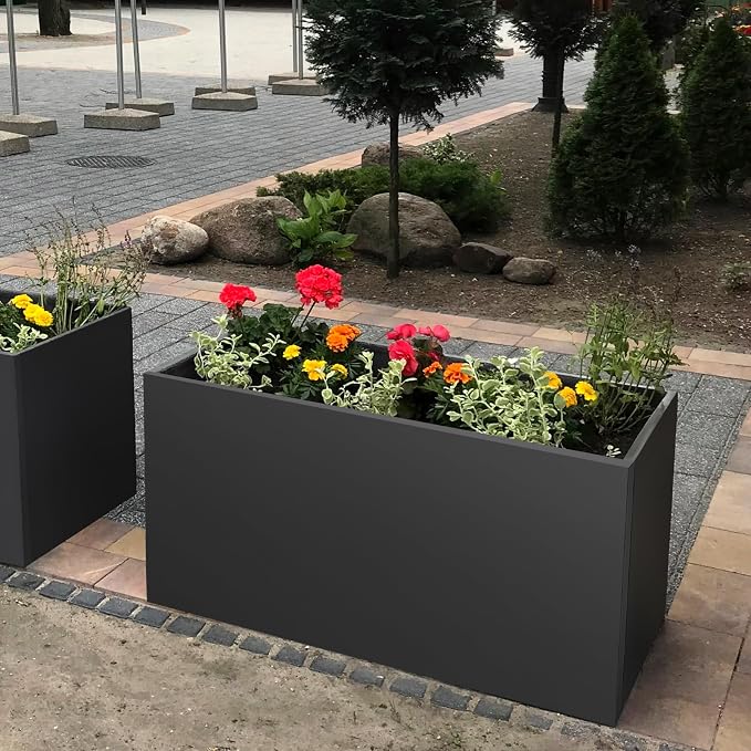 36"x12"x20" Large Metal Planter Box, Galvanized Steel Planter Box | Heavy-Duty - Image 8