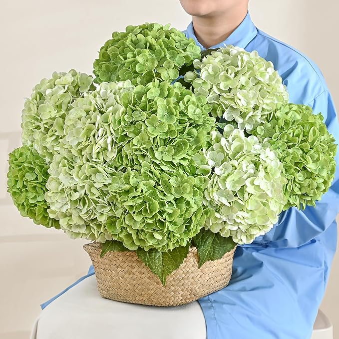 3Pcs 21in Latex Real Touch Hydrangea Artificial Flowers | Lifelike Large - Image 7