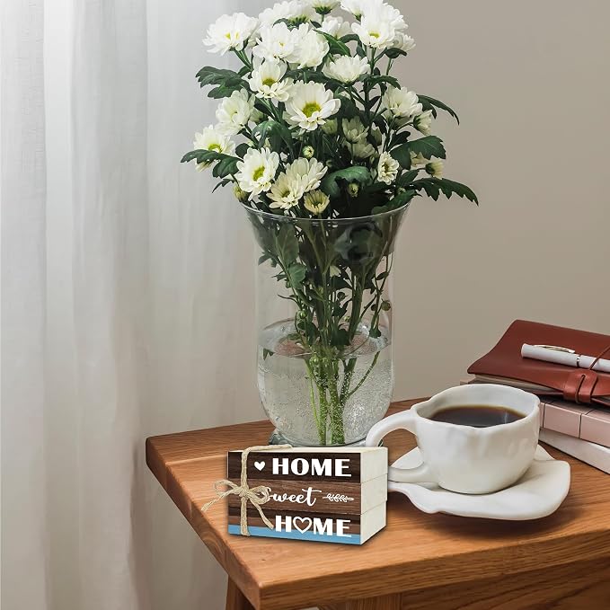 Mini Decorative Books For Home Decor, Small Wood Book Stack For Table Decor - Image 5