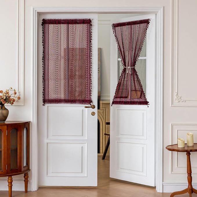 Sutuo Home Burgundy Sidelight Curtains by SutuoHome